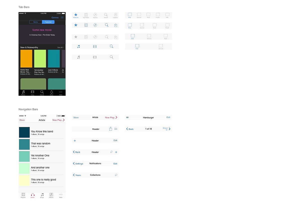 iOS 9.3 iPhone UI Kit(图ZNDUzNTM5NTY=) - APP界面 - 站酷设计师暖橙原创素材 - 站酷ZCOOL