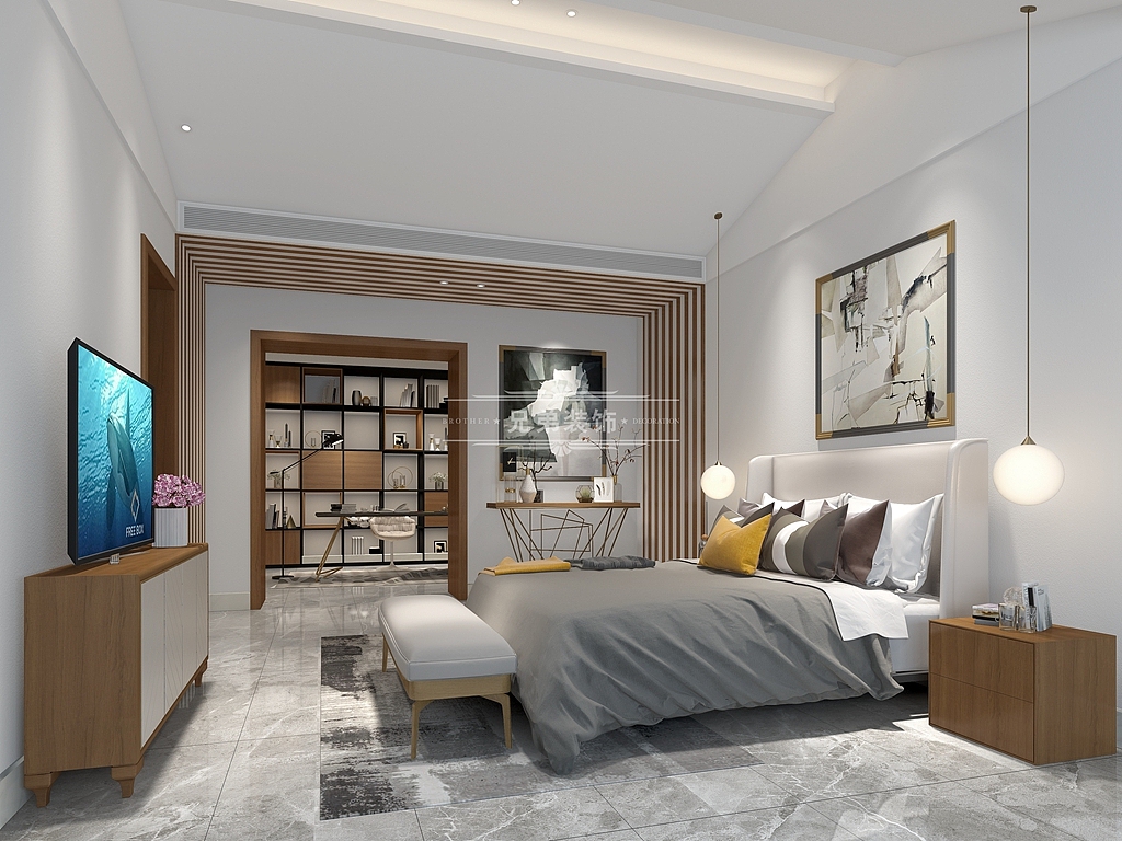 重庆长青湖联排别墅装修图|兄弟装饰别墅高端定制施工