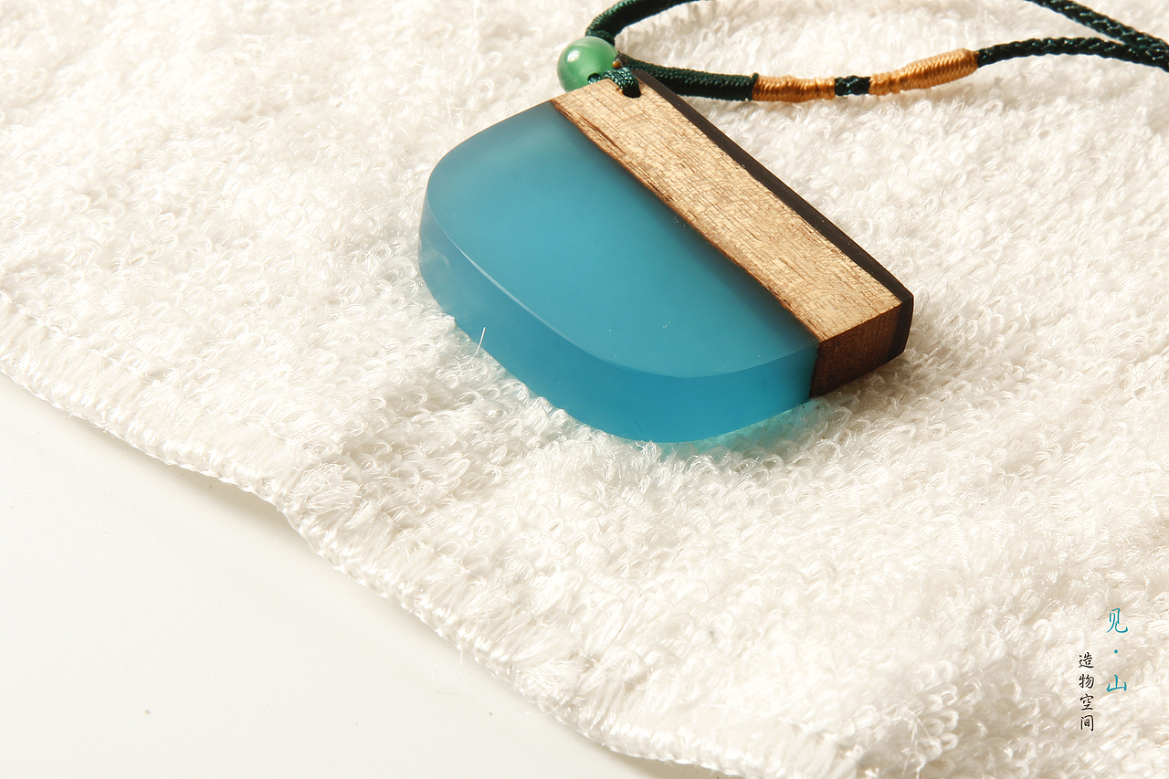 焗瓷树脂+木头 吊坠