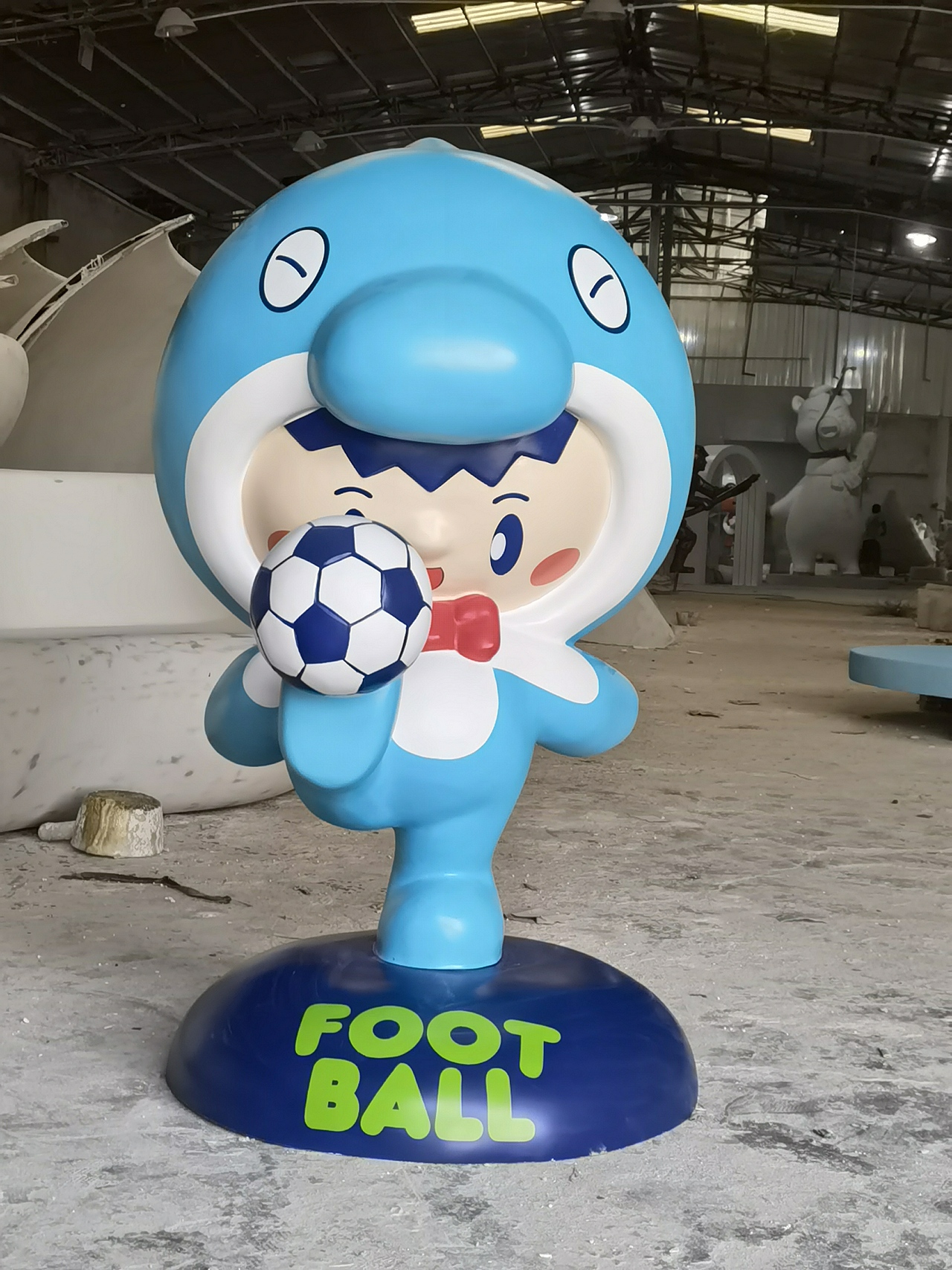 学校吉祥物摆件定制玻璃钢IP卡通雕塑立体公仔景观小品