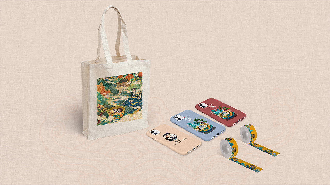 中国风插画咖啡馆VI了解一下!