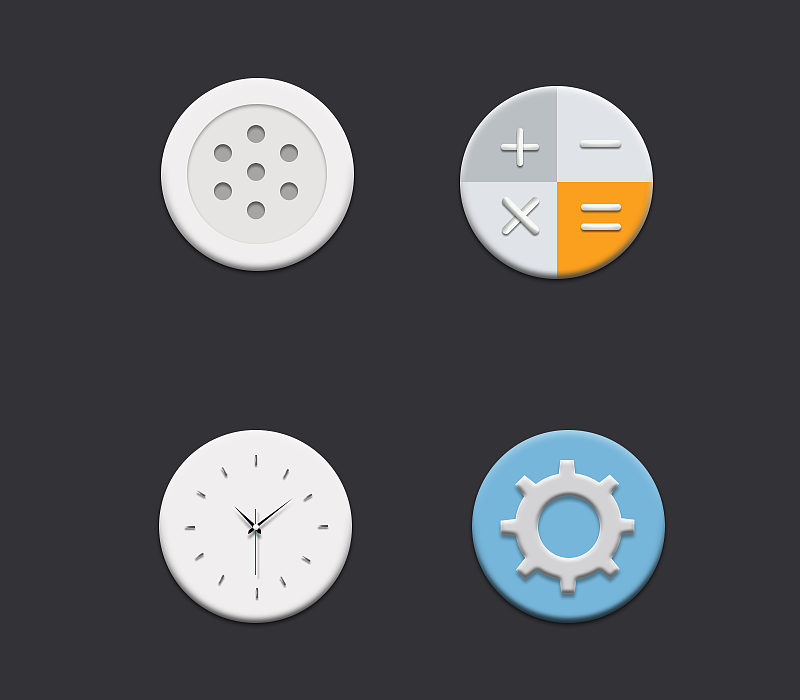 合集-扁平轻拟物图标临摹