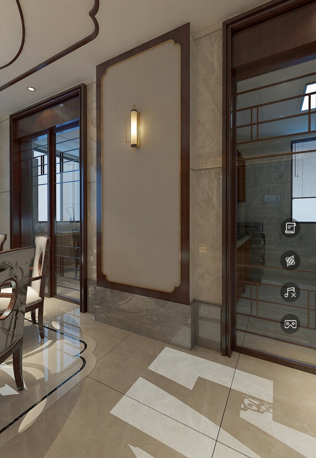 别墅新中式餐厅设计线象空间之禧上装饰全案#设计案例（图ZMzA0ODcxOTc2） - 家装设计 - 站酷设计师商业设计李俊杰原创素材 - 站酷ZCOOL