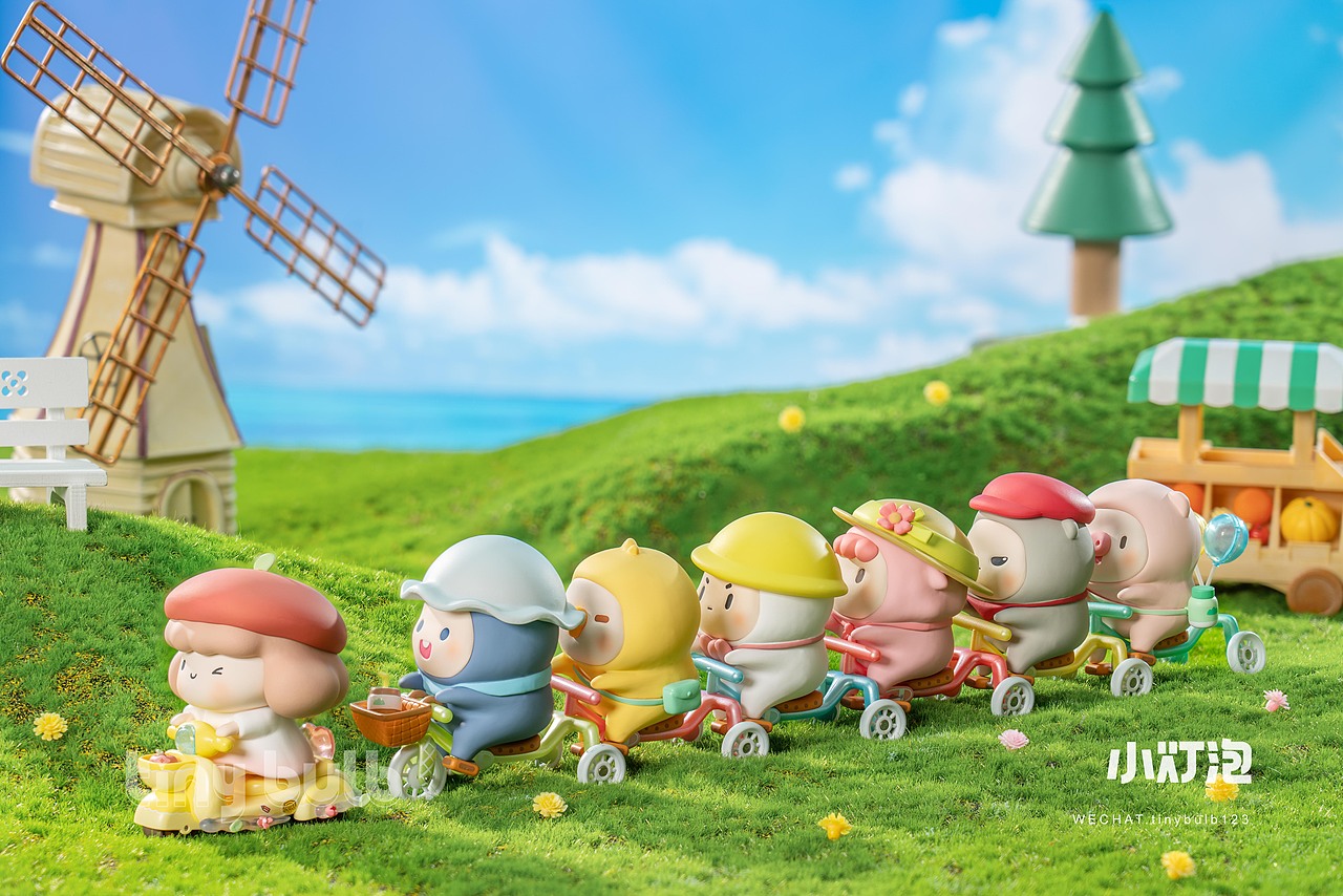 盲盒摄影 胖滚家族一起去郊游 名创优品 盲盒拍摄