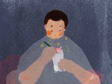 傍边有人在吃冰（个人主页-ZMzkzNTY2Mjg=） - 新锐潮流插画 - 站酷设计师阿po原创素材 - 站酷ZCOOL