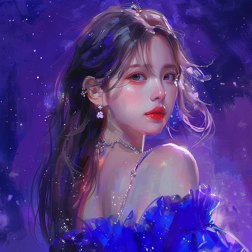 紫色梦幻少女（图ZMzY2MDY1Nzg4） - 绘画 - 站酷设计师pj201129原创素材 - 站酷ZCOOL