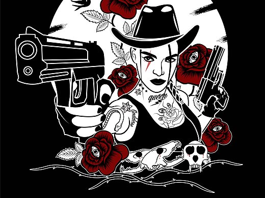 西海岸风格潮流插画