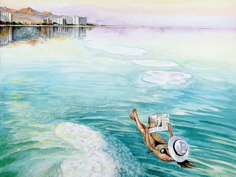 死海绘画图片