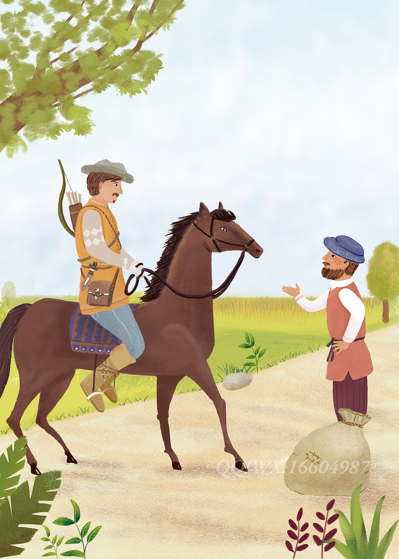 欧洲民间故事内页插画