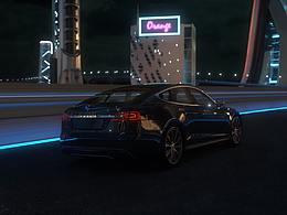 驶入未来 未来风格 赛博朋克 城市 汽车