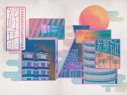 郑州城市插画设计（个人主页-ZNDM5NTYyNDg=） - 创作习作 - 站酷设计师骞游八川原创素材 - 站酷ZCOOL