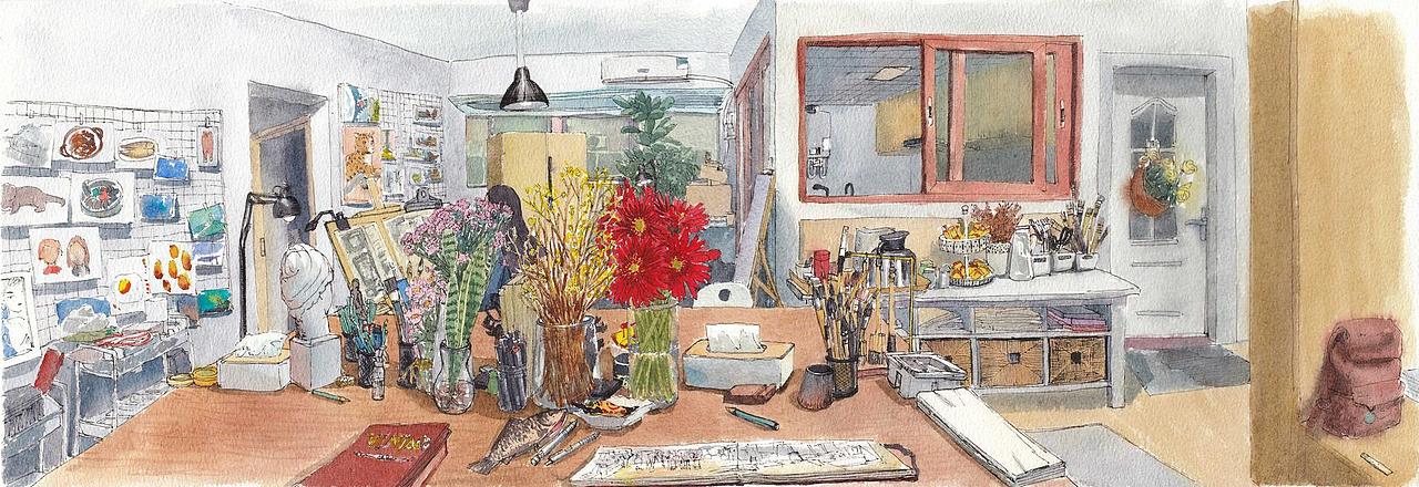 钢笔淡彩写生（图ZMTc3MzMyNDg0） - 绘画 - 站酷设计师喵喵LC原创素材 - 站酷ZCOOL