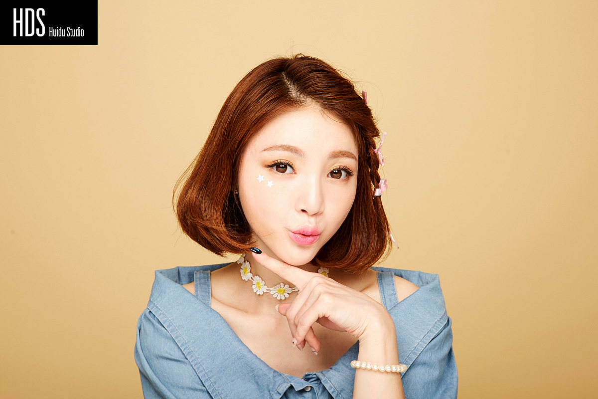 韩国模特韩风美妆美瞳拍摄