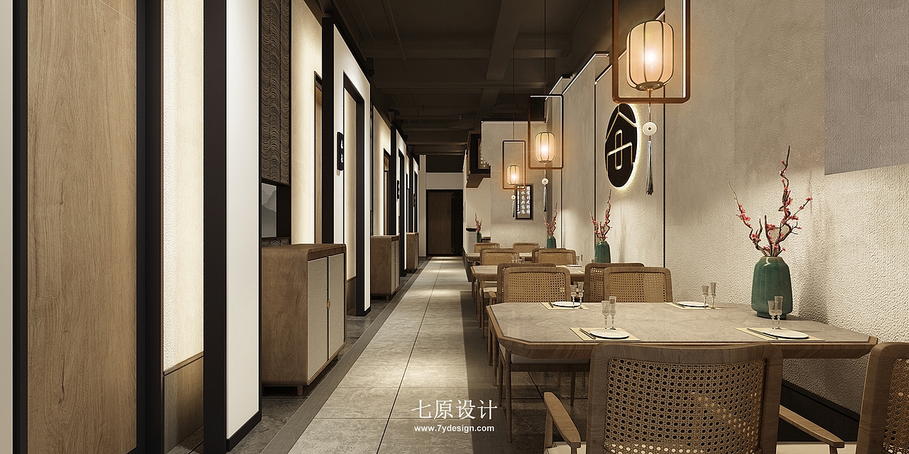 【中餐厅：高井时光-龙渊小馆】家乡的味道（图ZMjA1NDA1MTg4） - 家装设计 - 站酷设计师七原设计原创素材 - 站酷ZCOOL