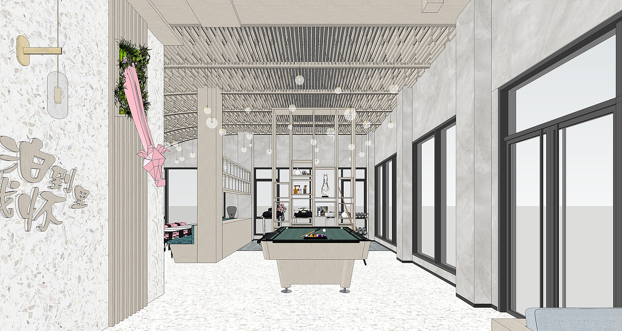 SD丨万科【最美泊寓】-深圳福永15巷 首层公寓大堂设计