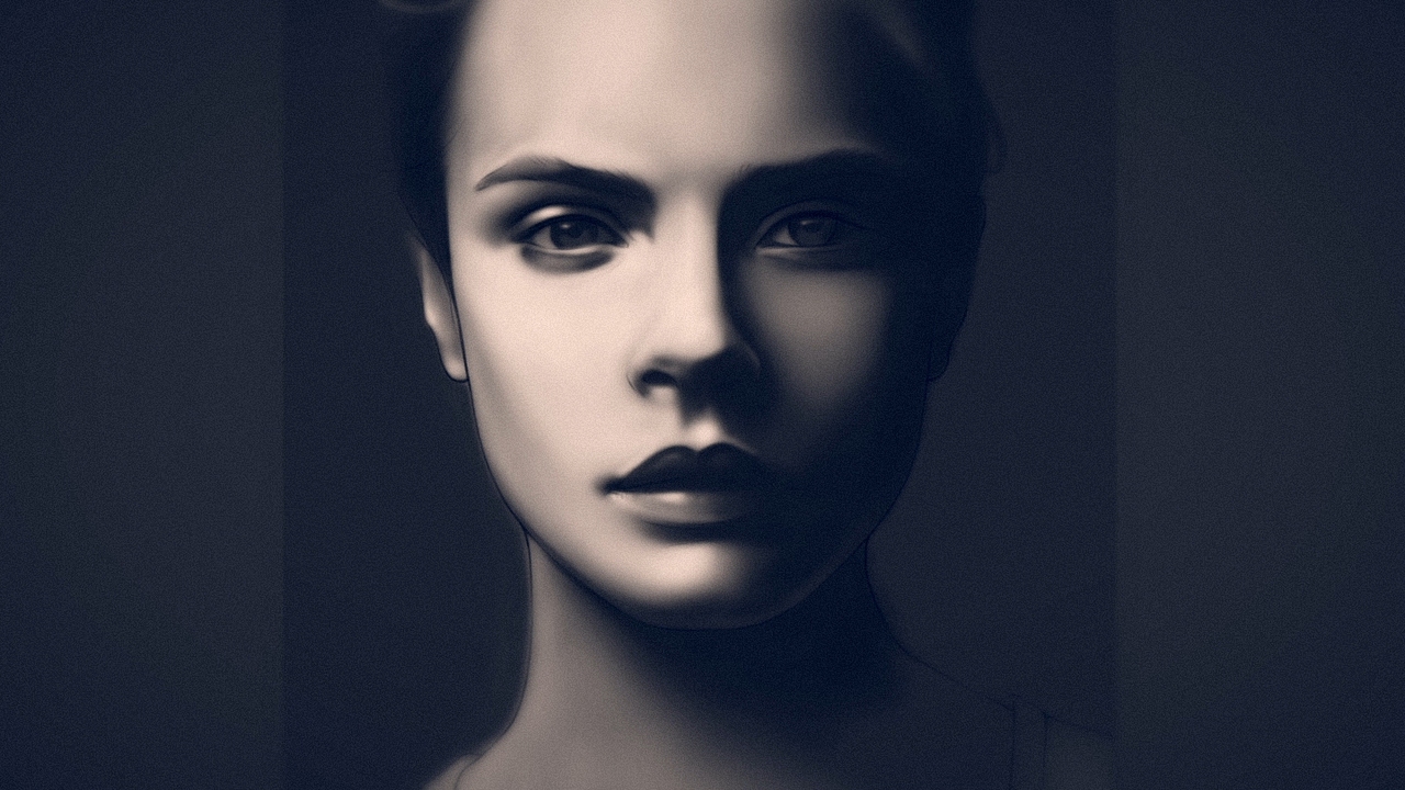 PS手绘教程：超模Cara Delevingne（卡拉迪瓦伊）（图ZMzczNDMwNDQ=） - 创作习作 - 站酷设计师野孩子涂鸦原创素材 - 站酷ZCOOL
