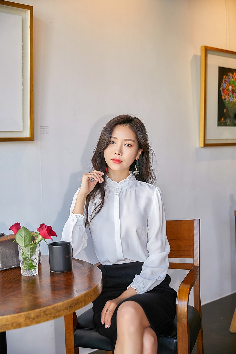 衬衫韩国模特拍摄