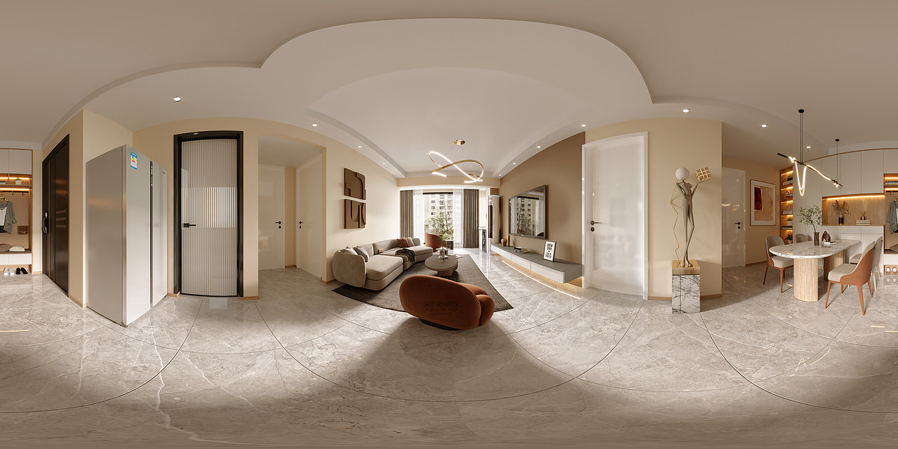 现代极简奶油色系案例