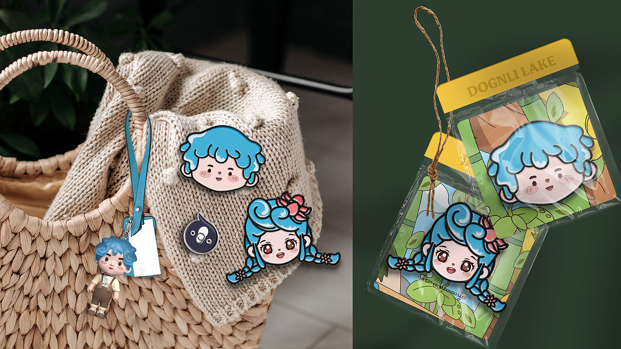 天津东丽湖旅游IP设计（图ZMzQyMTI2NDI4） - IP形象 - 站酷设计师小柠檬与俩黄毛原创素材 - 站酷ZCOOL