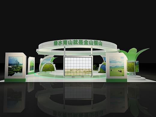 地方展会展厅3d效果图设计 大型展位展台设计案例分享