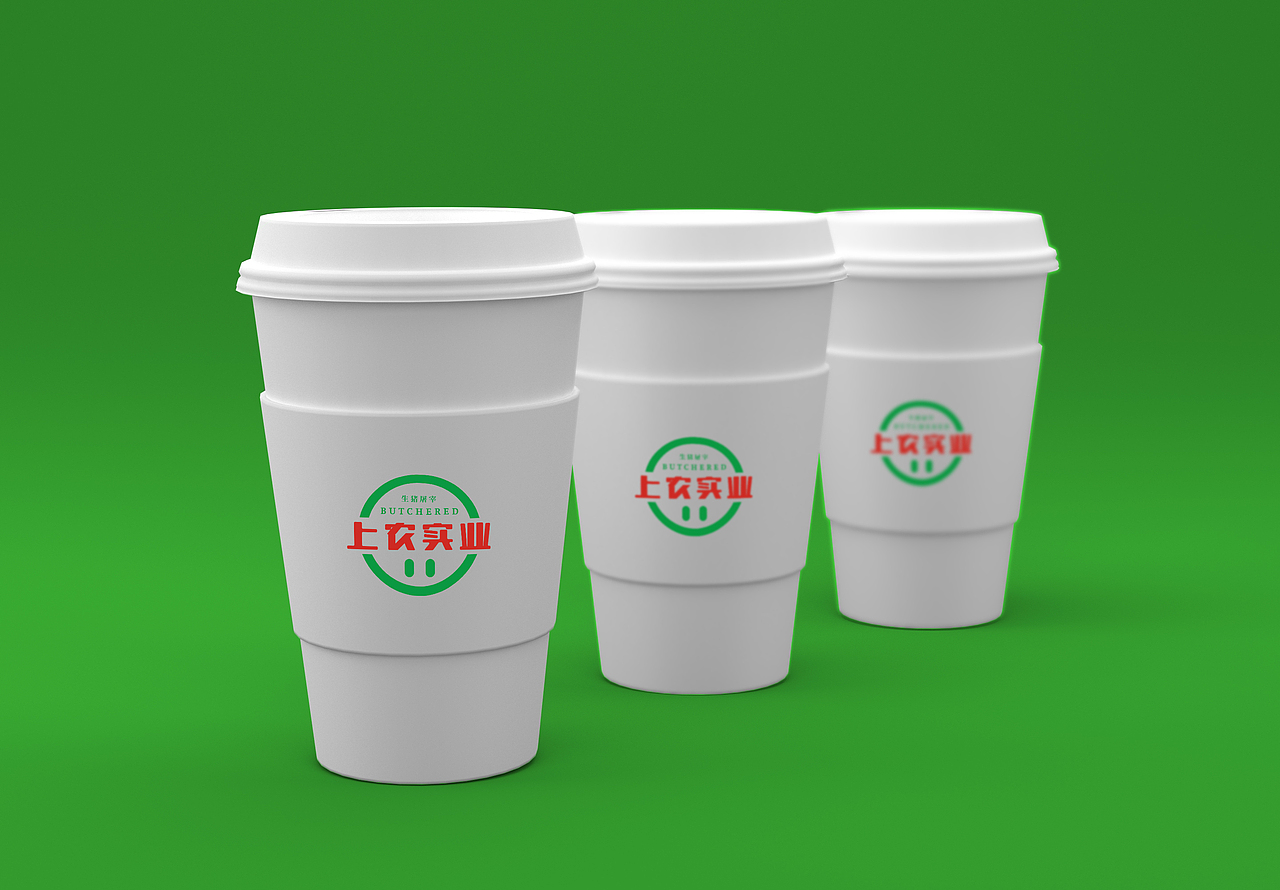 LOGO 屠宰场 健康绿色食材生产加工销售一体化 logo