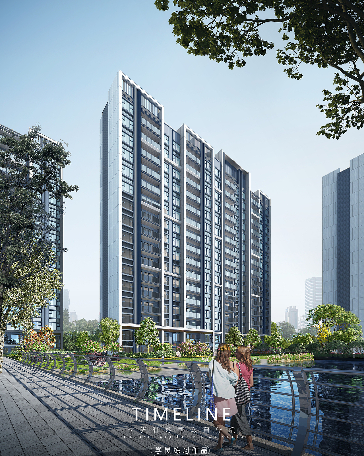 时光轴-建筑表现九期-案例练习（图ZMzA0NTczNTM2） - 建筑/空间 - 站酷设计师时光轴杨老师原创素材 - 站酷ZCOOL