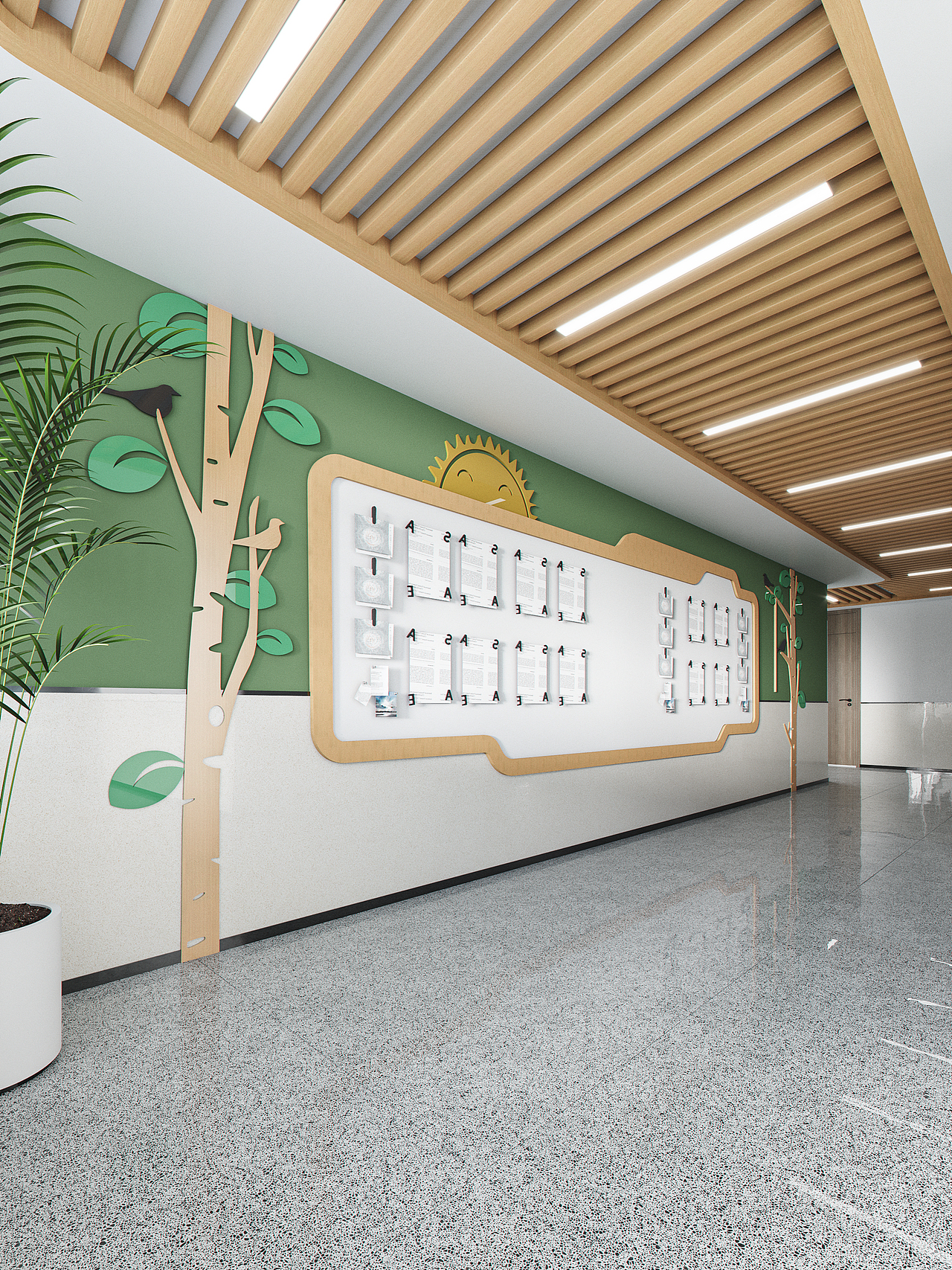 学校走廊（图ZMzMwMzU3OTE2） - 商业空间设计 - 站酷设计师GW丨VISION原创素材 - 站酷ZCOOL