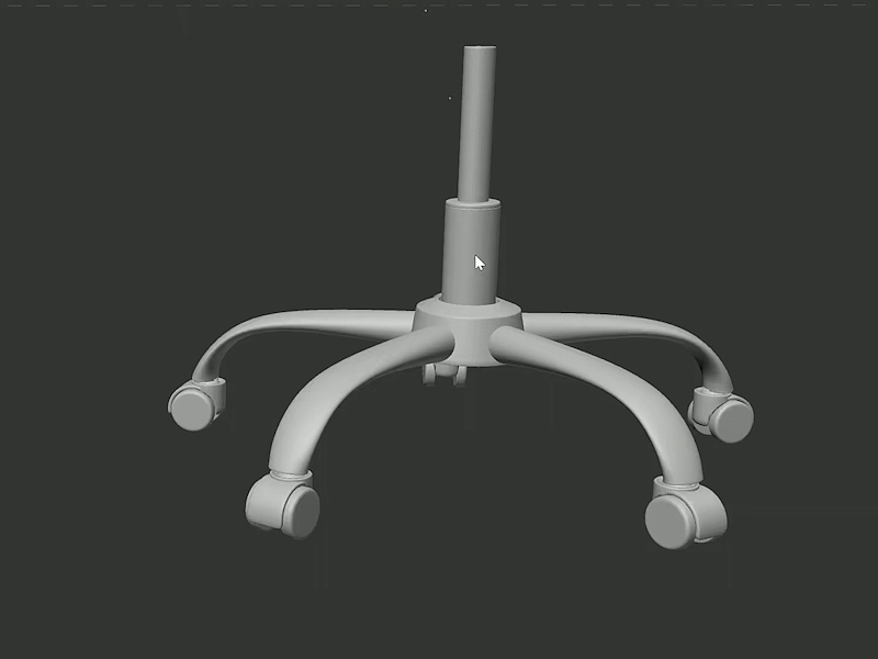 C4D电脑椅轮子建模技巧