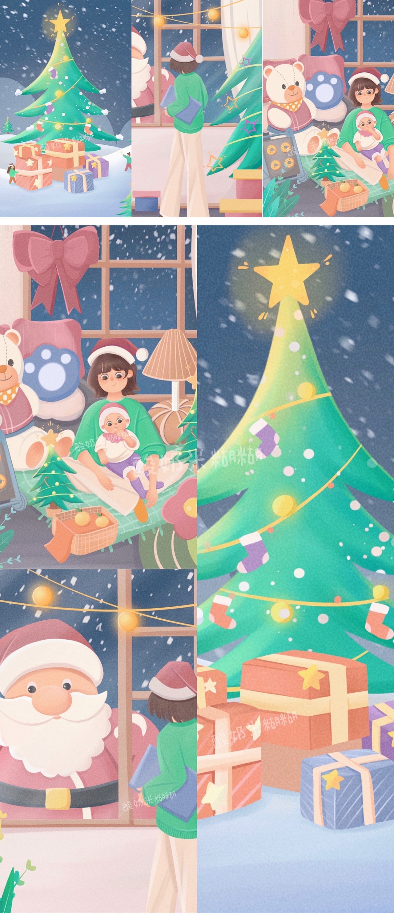 圣诞小清新（图ZMjgxNzg4Nzgw） - 创作习作 - 站酷设计师酸奶米糊糊原创素材 - 站酷ZCOOL