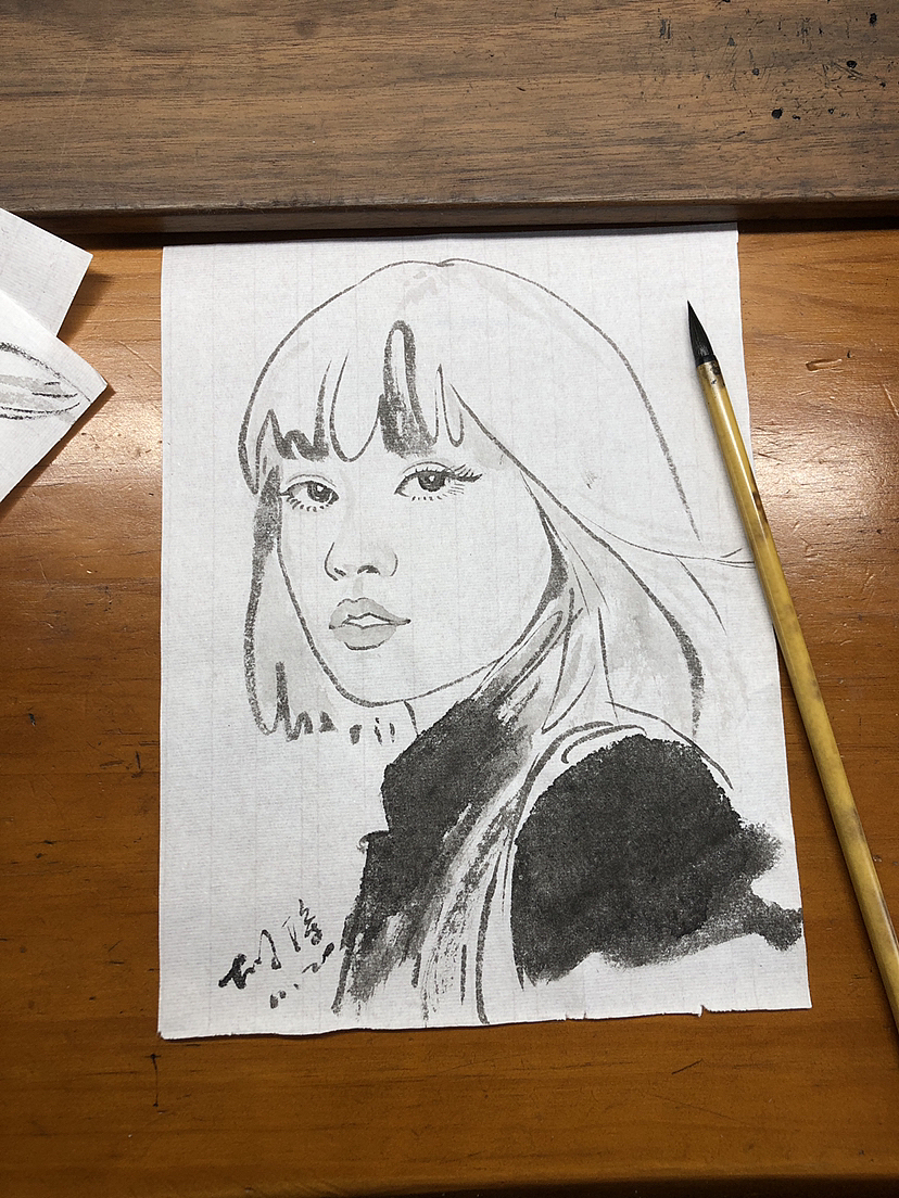 水墨肖像（图ZMzIzMjIyMzQ0） - 商业插画 - 站酷设计师胡涂肖像定制原创素材 - 站酷ZCOOL