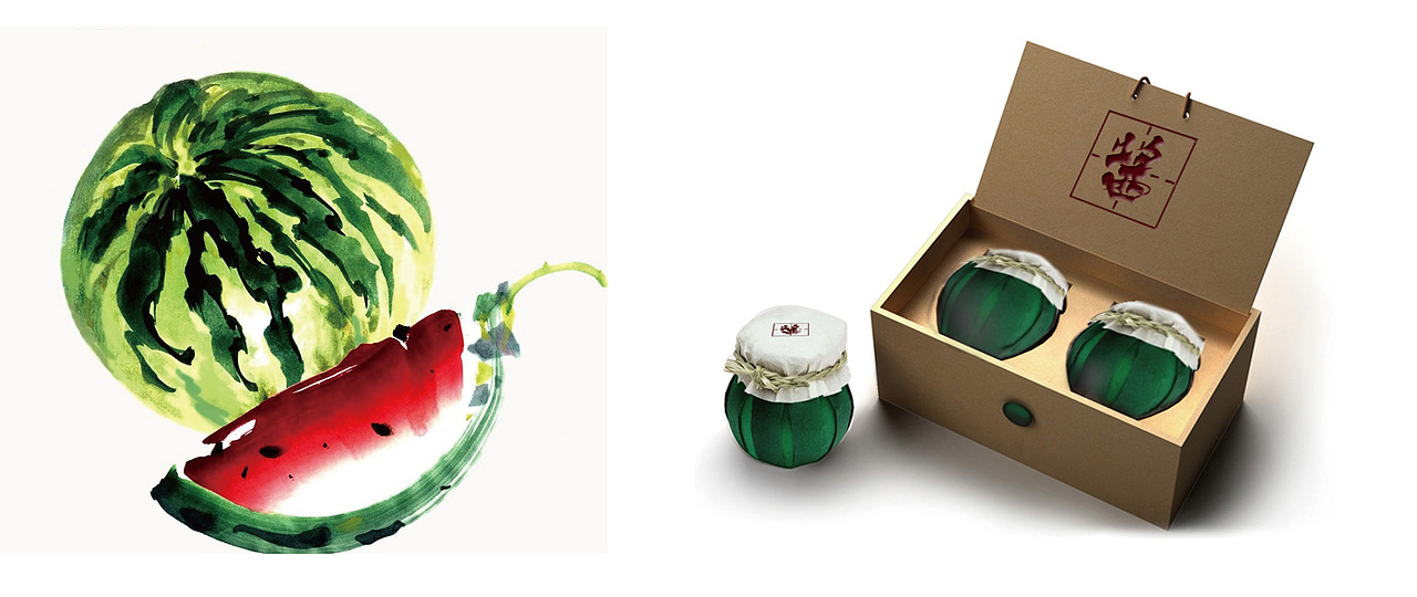 家乡西瓜酱包装设计（图ZMTA4NTMzOTI0） - 包装 - 站酷设计师小脸通红原创素材 - 站酷ZCOOL