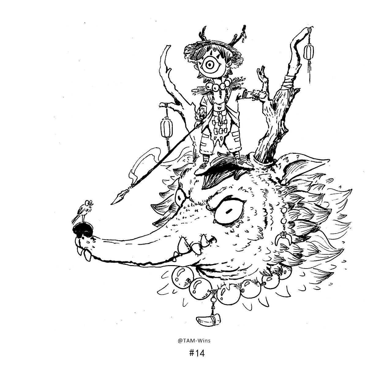 100 series of small illustrations in 2018 #13-23