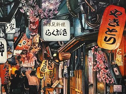 夜幕下的京都