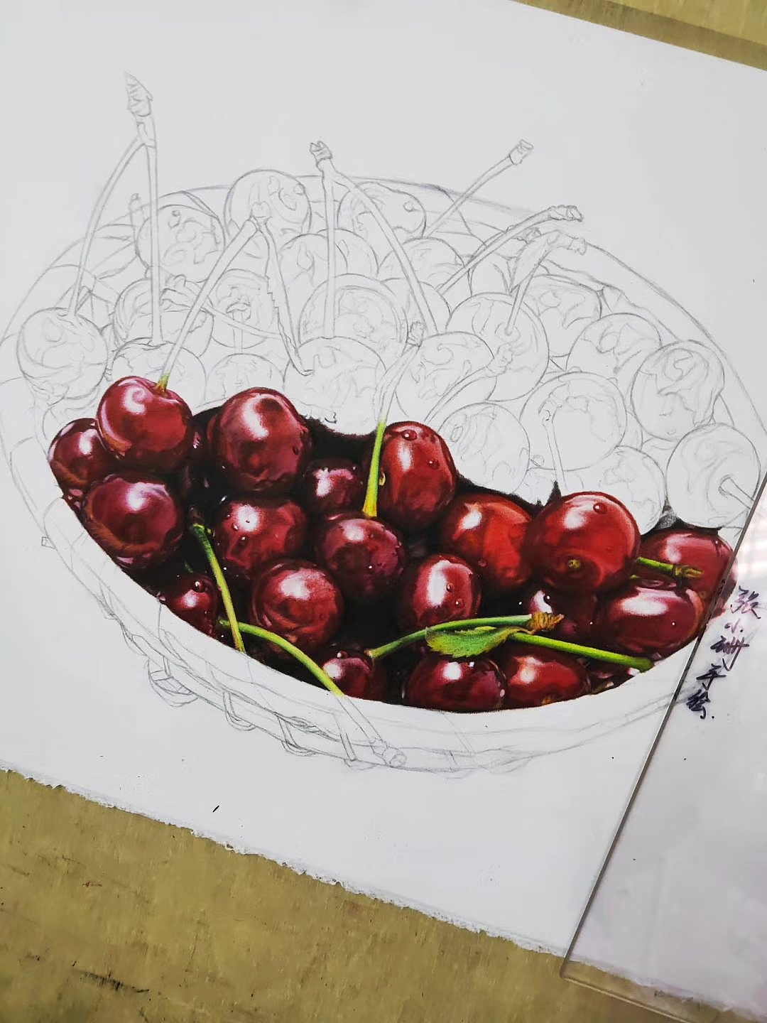 彩铅手绘车厘子