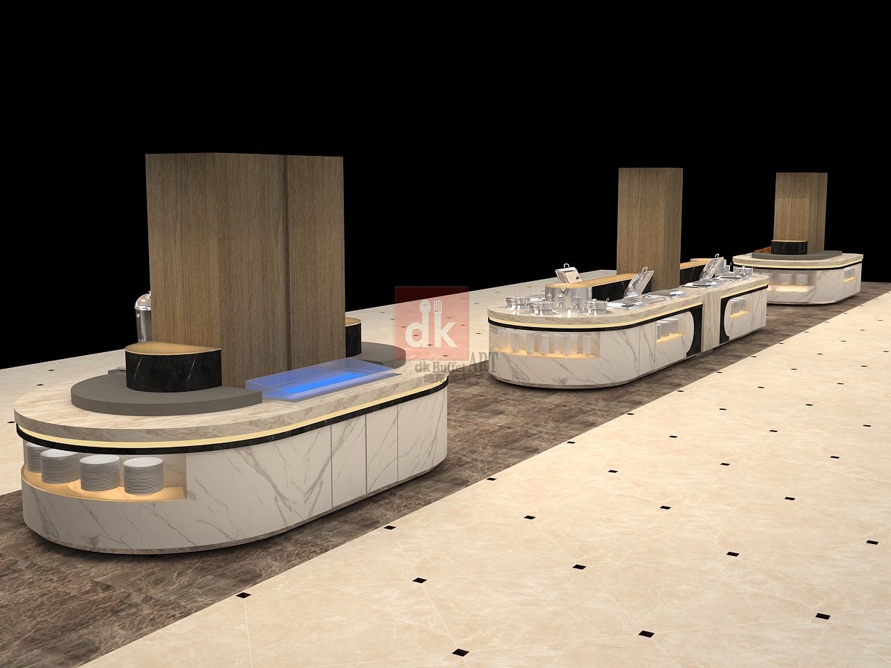 自助餐取餐台 酒店宴会布菲台 星级酒店自助餐台