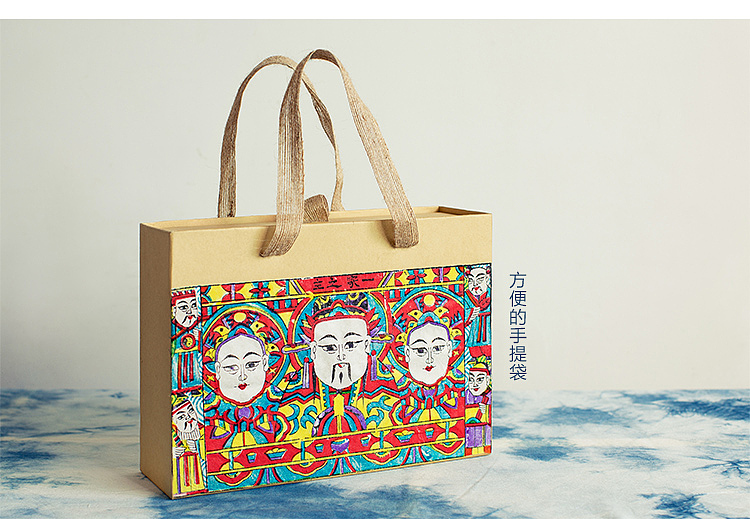 王的手创 月光宝盒/中秋礼手工草木染土布刺绣高档礼盒