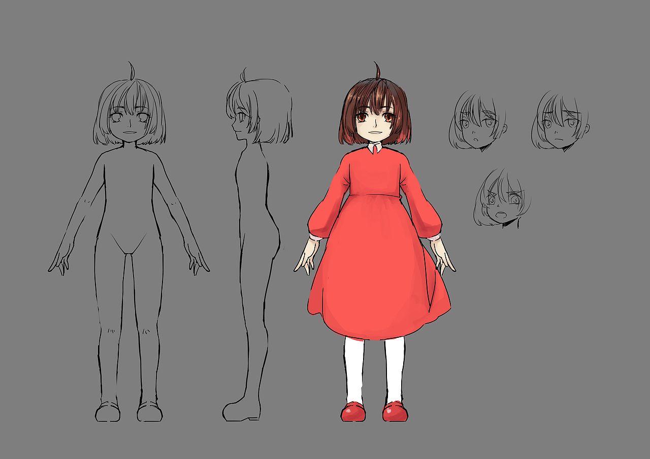 分镜及人设图（图ZNTQ0OTExMjA=） - 设定/分镜 - 站酷设计师阿白Adela原创素材 - 站酷ZCOOL