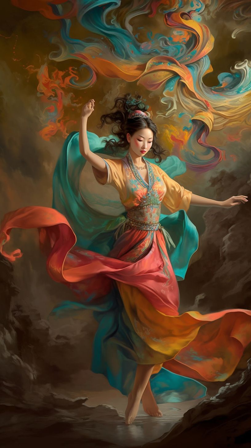 敦煌飞天（图ZMzM3NzE5NTky） - 艺术插画 - 站酷设计师慶先生原创素材 - 站酷ZCOOL