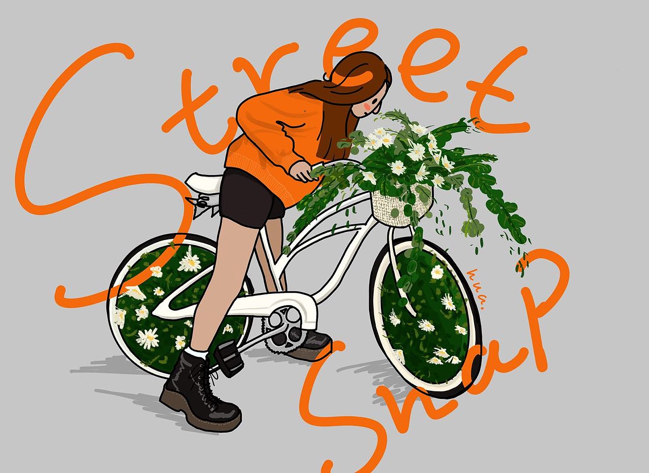 街拍人物插画习作