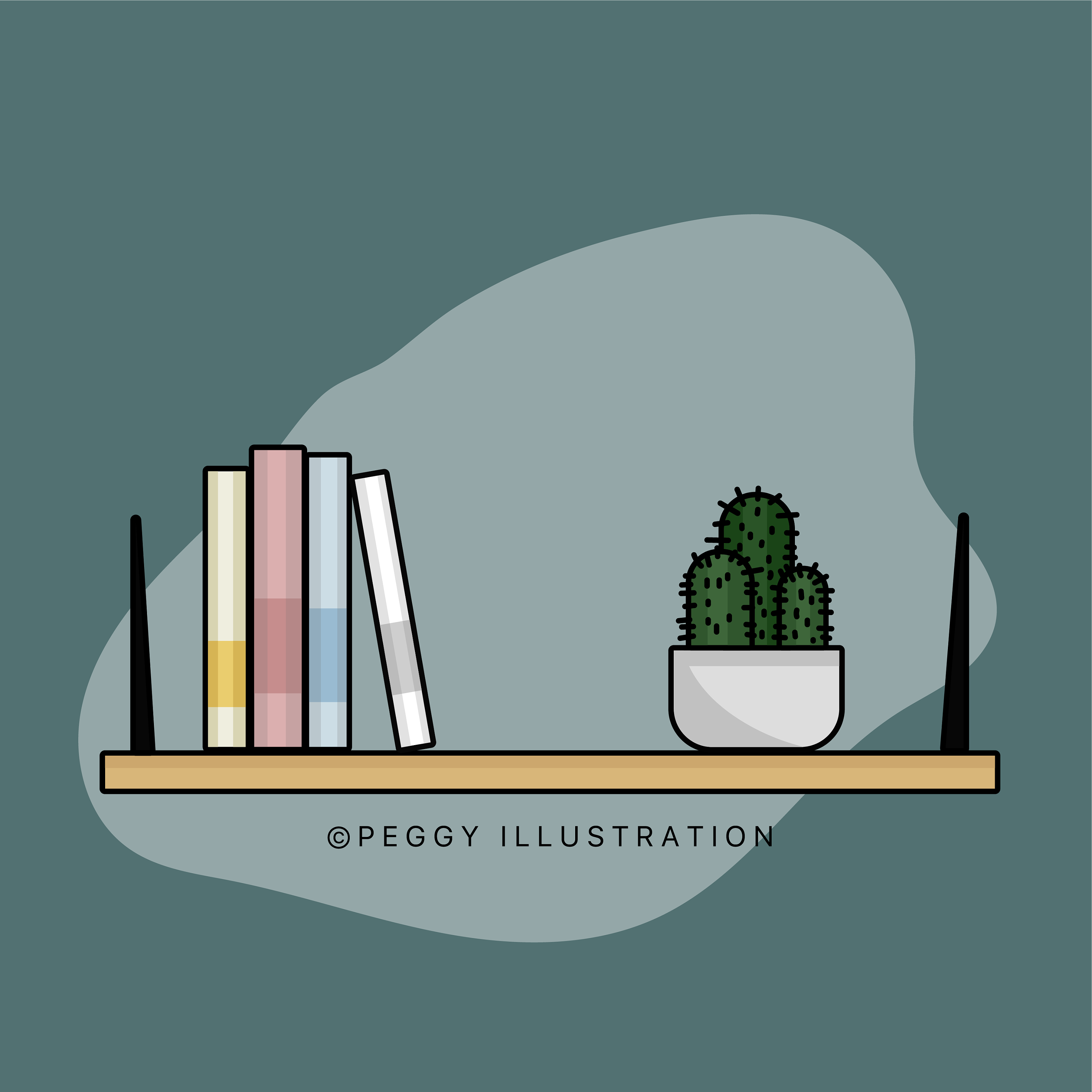 我的书桌|插画|创作习作|叫我peggy好了 - 原创作品 - 站酷 (zcool)