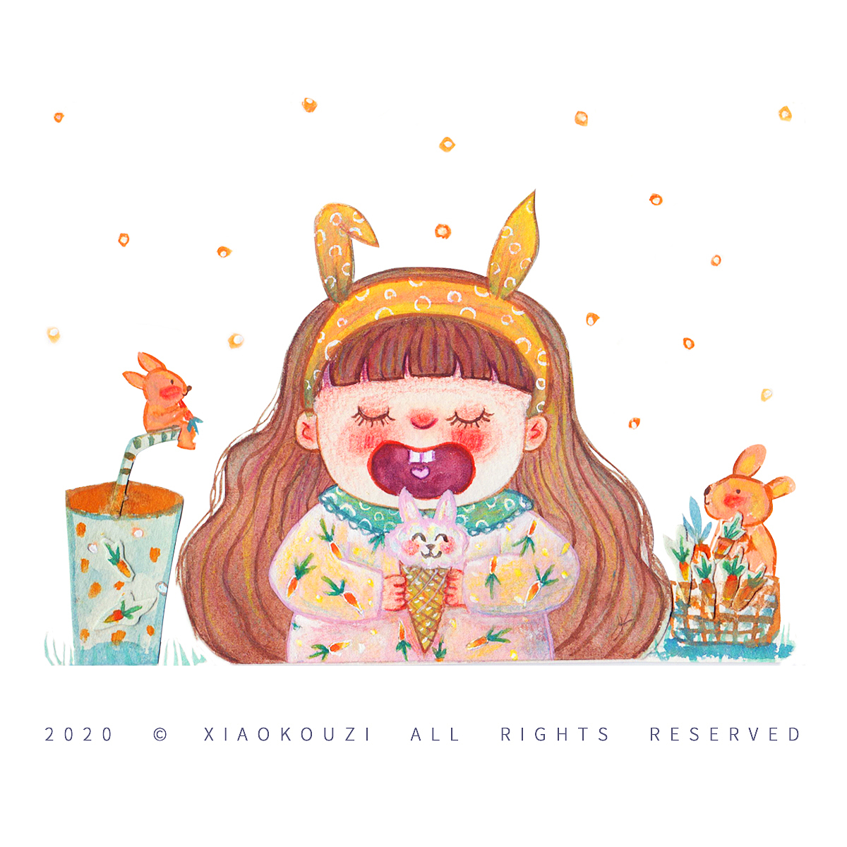 原创系列手绘插画《美好的每一天》