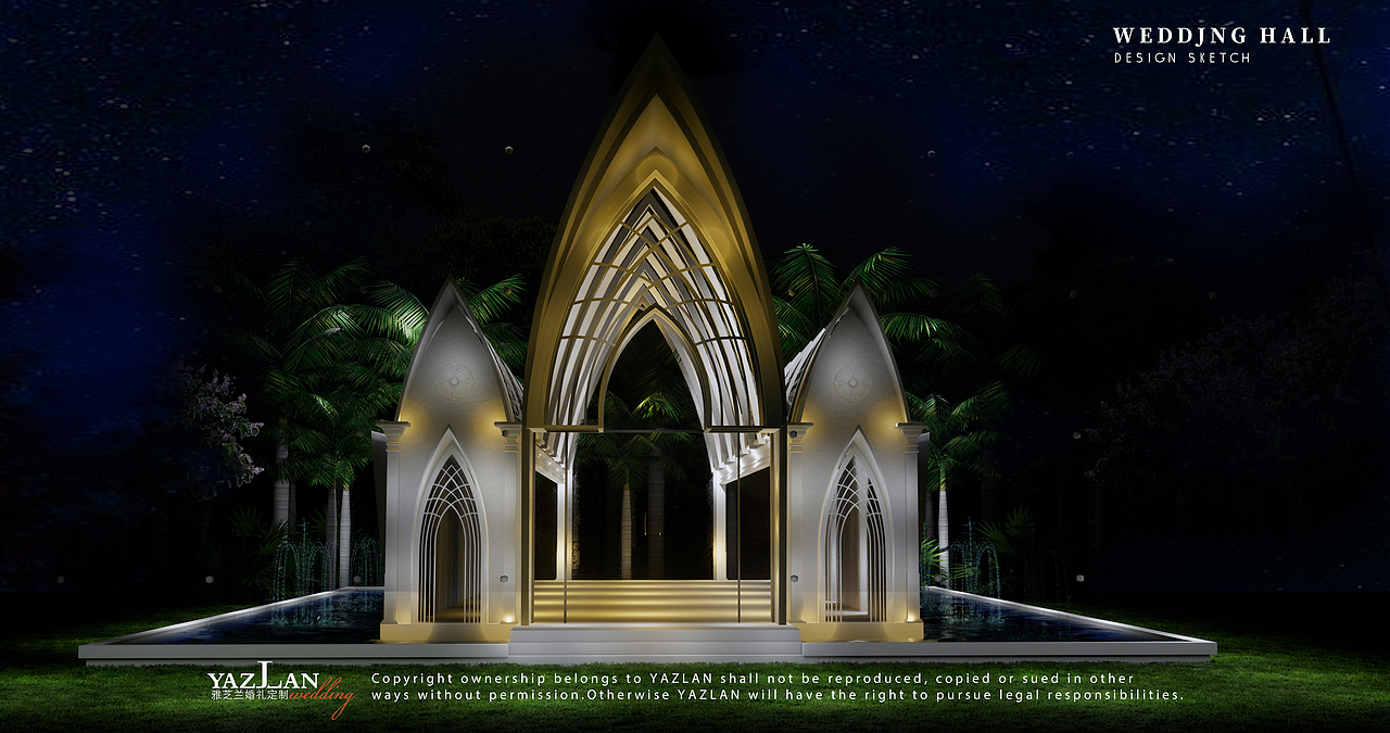 Wedding hall（图ZMTc3MTA1OTUy） - 建筑/空间 - 站酷设计师宫设设计工作室原创素材 - 站酷ZCOOL