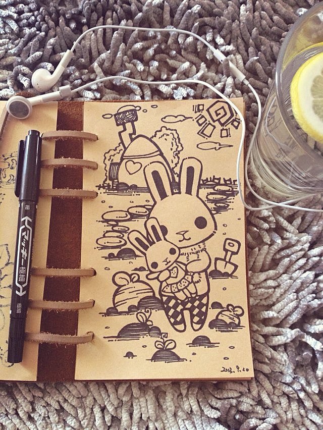 我最爱的小兔子（图ZMTMxMjMyODQ=） - 新锐潮流插画 - 站酷设计师西音那原创素材 - 站酷ZCOOL