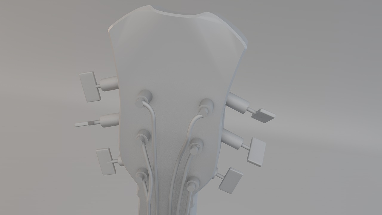 C4D吉他模型练习 3D建模吉他 AE动画开头动画视频练习