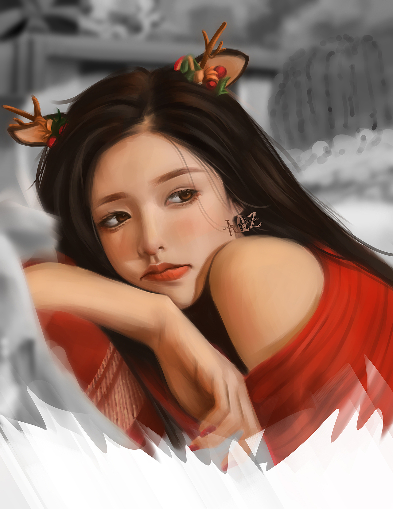 . Merry Christmas a🎄被圣诞的浪漫一整个包裹住（图ZMzU4MzYxMjgw） - 绘画 - 站酷设计师Qiu志原创素材 - 站酷ZCOOL