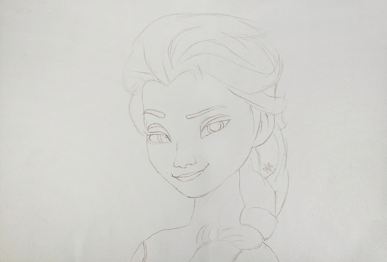 【简笔画】《冰雪奇缘2》回归！教你用最简单的线条画又美又飒的艾莎女王_哔哩哔哩 (゜-゜)つロ 干杯~-bilibili