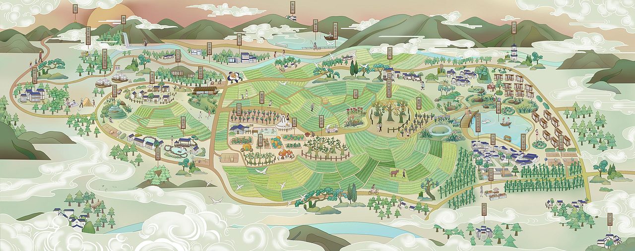 乡野插画（图ZMjc0Nzc3MjYw） - 新锐潮流插画 - 站酷设计师诧迹景观原创素材 - 站酷ZCOOL