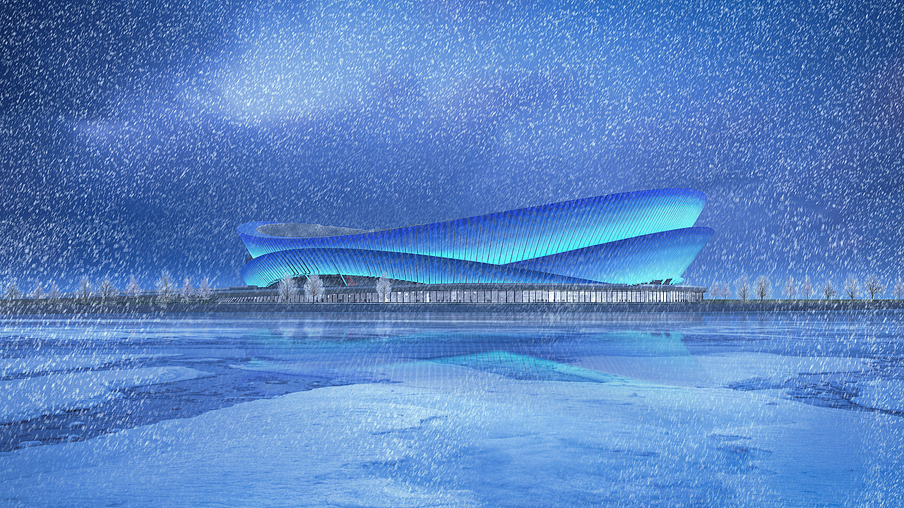 奥体中心照明灯光效果图（图ZMjkyODUzMzY0） - 建筑设计 - 站酷设计师AmberZYC原创素材 - 站酷ZCOOL