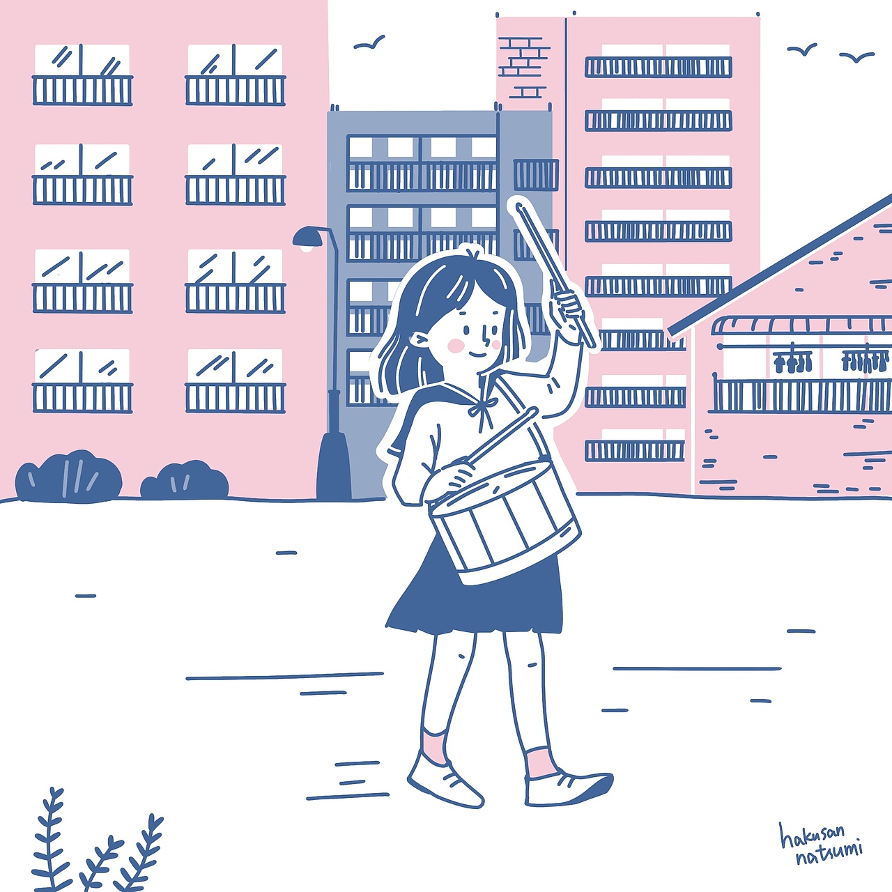 参加学校的鼓乐队