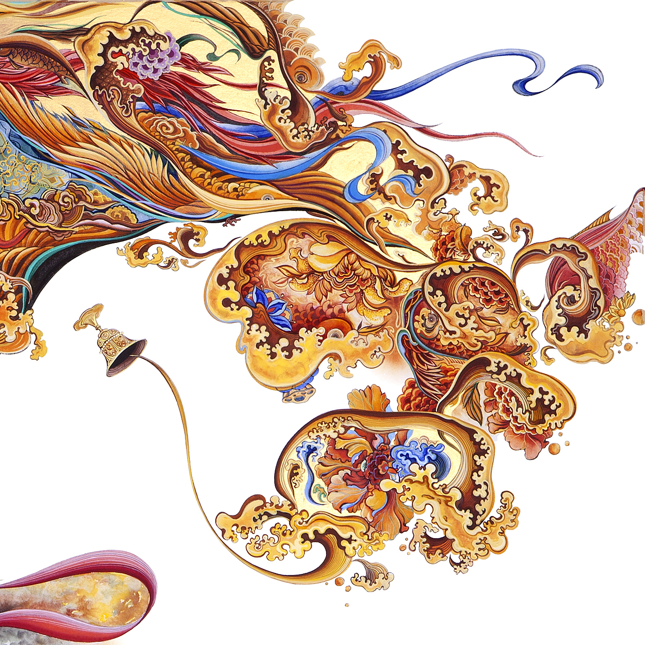 《游仙》(一)(图ZMjM3Mzk4ODQ0) - 艺术插画 - 站酷设计师菡苕zyc原创素材 - 站酷ZCOOL